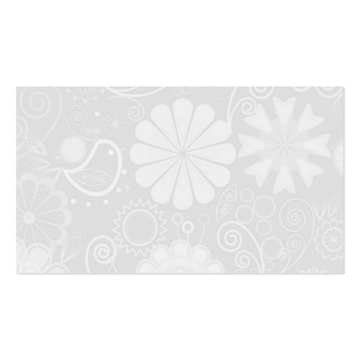 Beautiful Flower & Bird Shoe Retro Business Card Templates (back side)