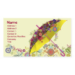 Beautiful Flower & Bird Umbrella/Parasol business cards