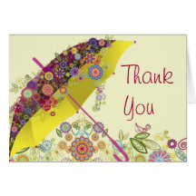 Beautiful Flower & Bird Umbrella/Parasol Cards