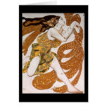 Beautiful  Flowing Dancing Vintage Woman Greeting Card