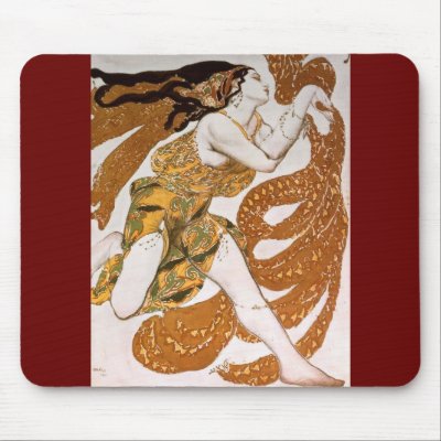 Beautiful  Flowing Dancing Vintage Woman Mousepad by ArtisticFootprints