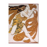 Beautiful  Flowing Dancing Vintage Woman Post Card