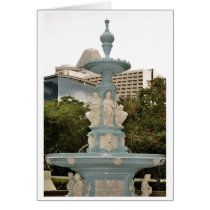 Beautiful fountain in Singapore cards