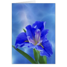 Beautiful fractal iris and its meaning card