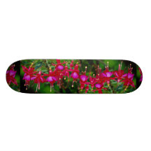 Beautiful fuschias flowers skate board