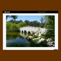 BEAUTIFUL GARDEN BRIDGE, 17" LAPTOP SKIN COVER skins
