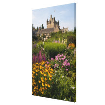 Beautiful gardens and famous castle in Scotland Canvas Prints