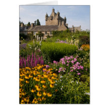Beautiful gardens and famous castle in Scotland Card