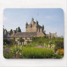 Beautiful gardens and famous castle in Scotland Mouse Pads