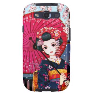 Beautiful Geisha in Spring Time Samsung Galaxy S3 Cover