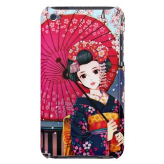 Beautiful Geisha in Spring Time iPod Case-Mate Cases