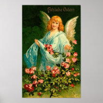 Beautiful German Easter Angel Posters