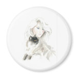 Beautiful Girl and Catl magnets