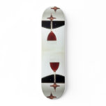 Beautiful Glass filled with red wine Skate Decks