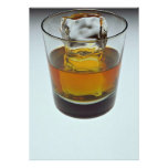Beautiful glass filled with Scotch and ice cube Custom Invites