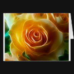 Beautiful Glowing Yellow Rose Greeting Card