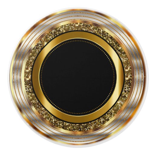 Beautiful Gold and Black Ceramic Knob Zazzle