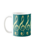 Beautiful Gold Treble Clef Mug mugs