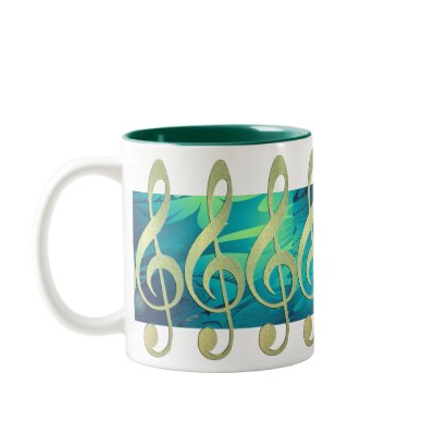 Beautiful Gold Treble Clef Mug by lharlow