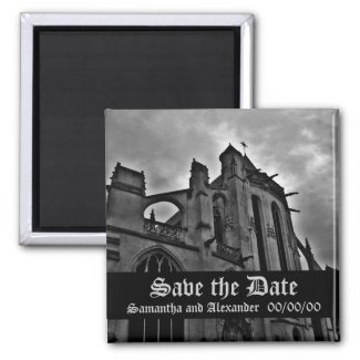 Beautiful Gothic Save the Date zazzle_magnet