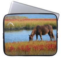 Beautiful Grazing Horse Photo Electronics Bag Computer Sleeves