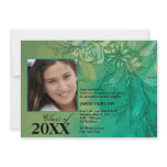 Beautiful green graduation invitation