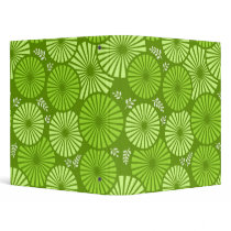 Beautiful, green retro floral Binder