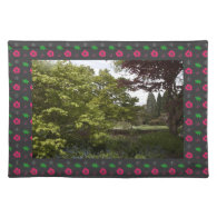 Beautiful green tree botanical garden. place mat