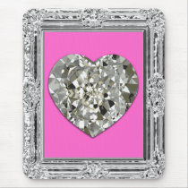 Beautiful Heart Of Diamonds Mousepad