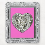 Beautiful Heart Of Diamonds Mousepad