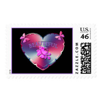 "Beautiful" Heart Stamp