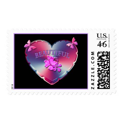 "Beautiful" Heart Stamp by SugrBliss