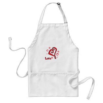 Beautiful Heart Valentines Day Design Apron by Eholidayz