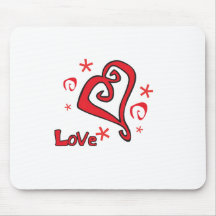 Beautiful Heart Valentines Day Design Mouse Pads