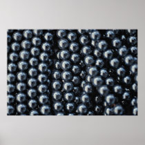 Beautiful Hematite beads on strings Posters
