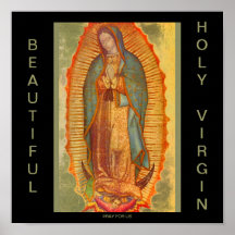 BEAUTIFUL HOLY VIRGIN PRAY FOR US POSTER