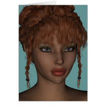 Beautiful Hot 3D Redhead Woman Model Digital Art