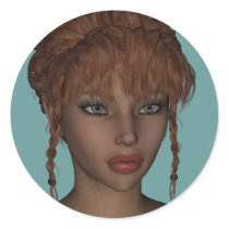 Beautiful Hot 3D Redhead Woman Model Digital Art