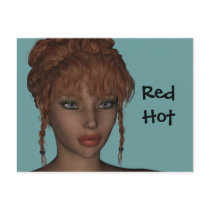 Beautiful Hot 3D Redhead Woman Model Digital Art