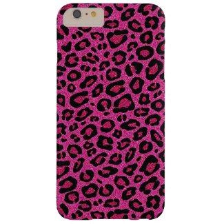 Beautiful hot pink leopard skin glitter shine barely there iPhone 6 plus case