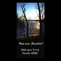 Beautiful Icy Sunset Customizable Event Invitation photo cards
