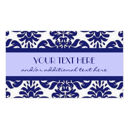 Beautiful in Blue Business Card Template (front side)
