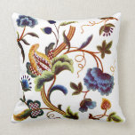 Beautiful Jacobean Embroidery Pillow