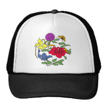 Beautiful Japanese Flower Art Hats