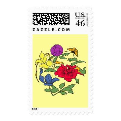 Beautiful Japanese Flower Art Stamps by greenbaby