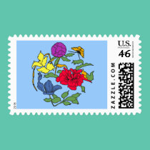 Beautiful Japanese Flower Art stamps