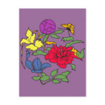 Beautiful Japanese Flower Art Postcards