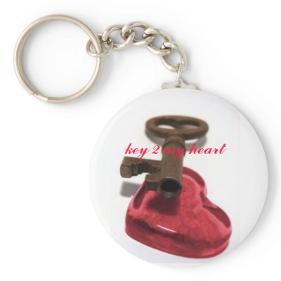 Beautiful key 2 my heart keychain by design_girl