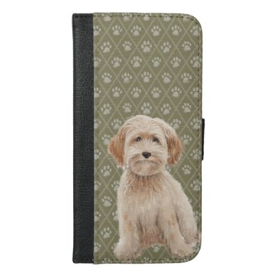 Beautiful Labradoodle Dog Paintings iPhone Case