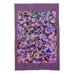 Beautiful Lavender Purple Hydrangea Flower Petals Towels